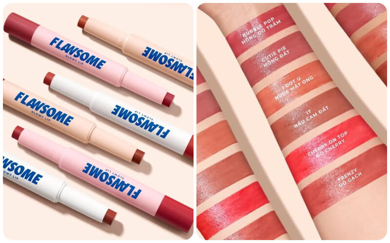 Son Ofélia x Miracle Apo Flawsome Glowy Lip sở hữu bảng màu cực trendy