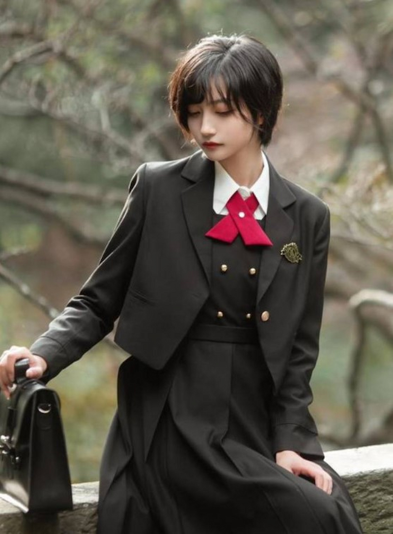 Đồng phục nữ sinh Nhật Bản Eton trẻ trung, đáng yêu