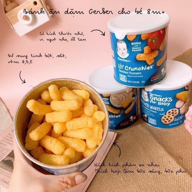 Thiết kế bánh ăn dặm Gerber hạn chế hóc nghẹn cho trẻ hiệu quả