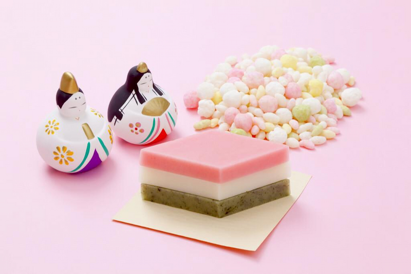 Hishi Mochi với màu sắc bắt mắt