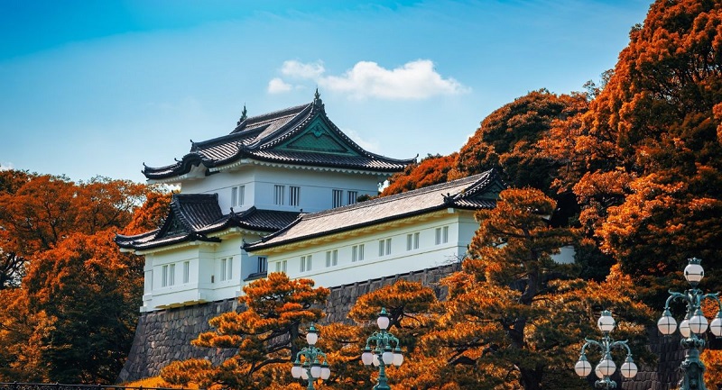 Hoàng cung Tokyo mang vẻ đẹp uy nghi, tráng lệ